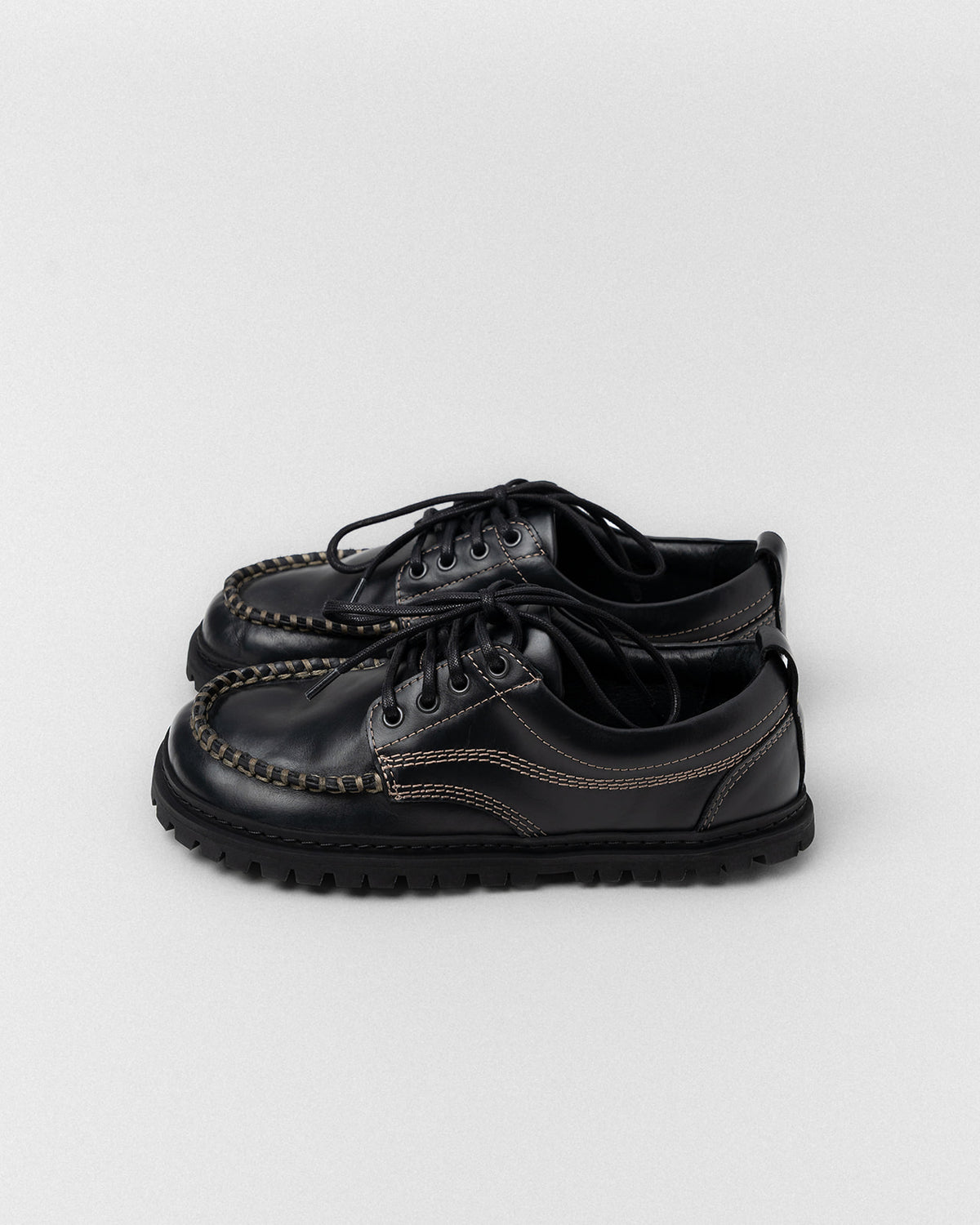 ORPHEUS VINTAGE - Barefoot Boat Shoe (Black)