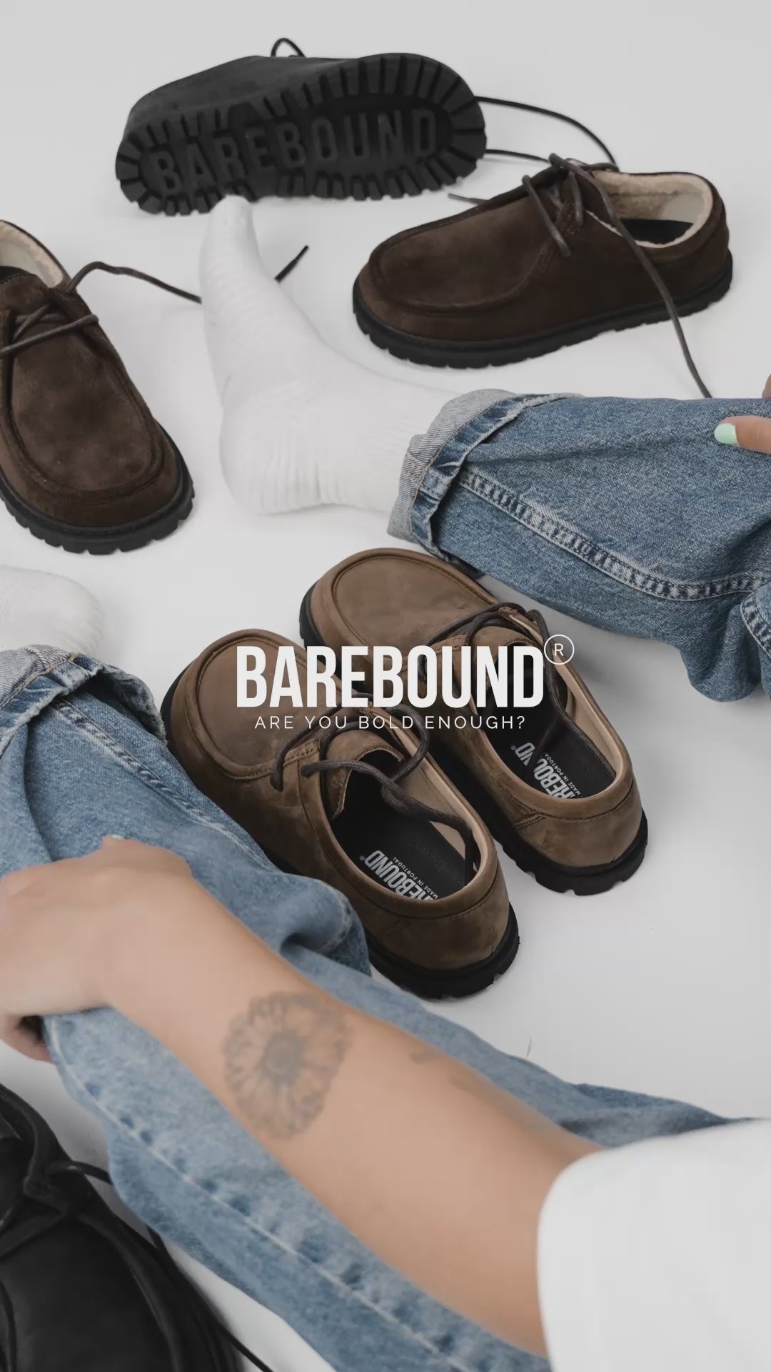 Load video: NEROS - Barefoot Lace-Up Shoe (Heritage Brown)