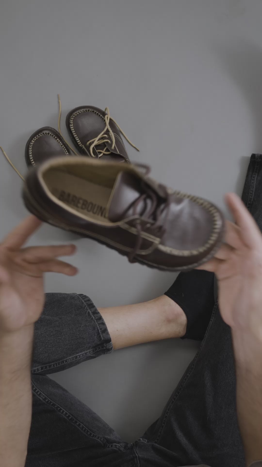 Load video: Orpheus - Barefoot Boat Shoe (Dark Brown)